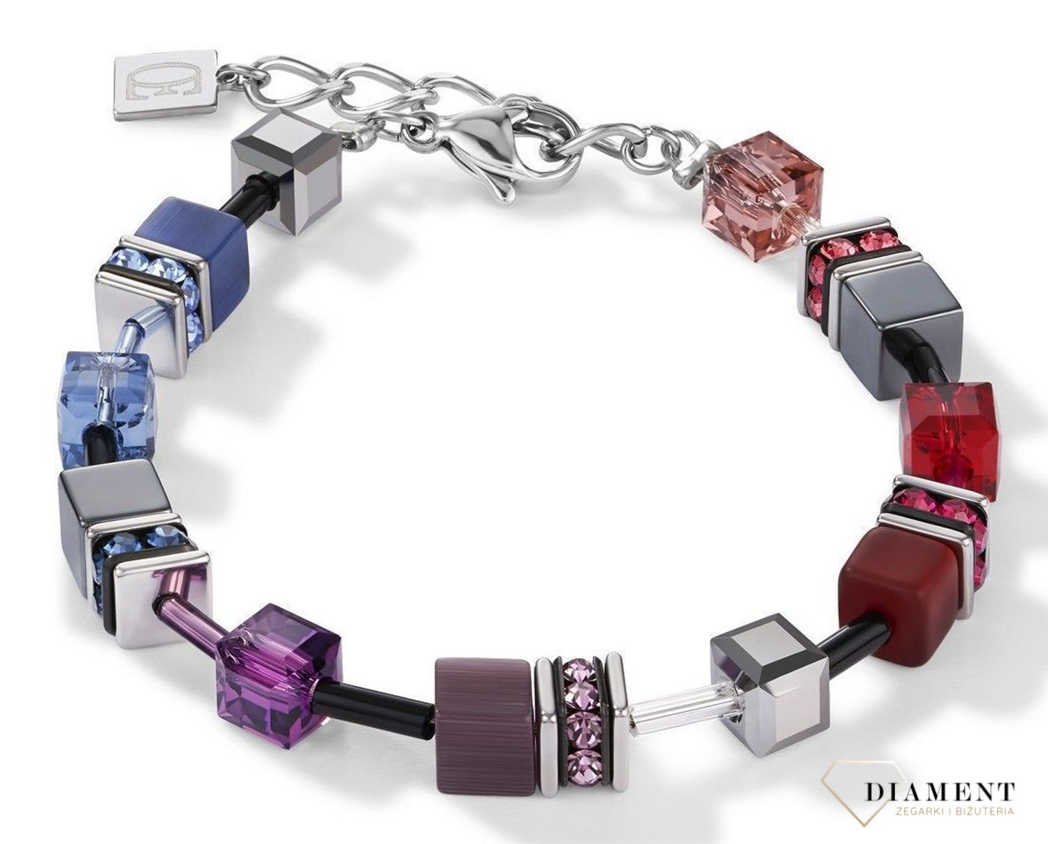 Bransoletka damska Swarovski Coeur De Lion z hematytem. Piękna Bransoletka damska Swarovski Coeur De Lion CDL 284030-1578 ozdobiona kryształami Swarovski® to idealny pomysł na prezent dla kobiety oraz jako do.jpg