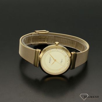Zegarek damski szwajcarskiej marki to świetny pomysł na prezent. Zegarek w kolorze żółtego złota to idealne rozwiązanie dla kobiet, które lubią proste dodatki (3).jpg