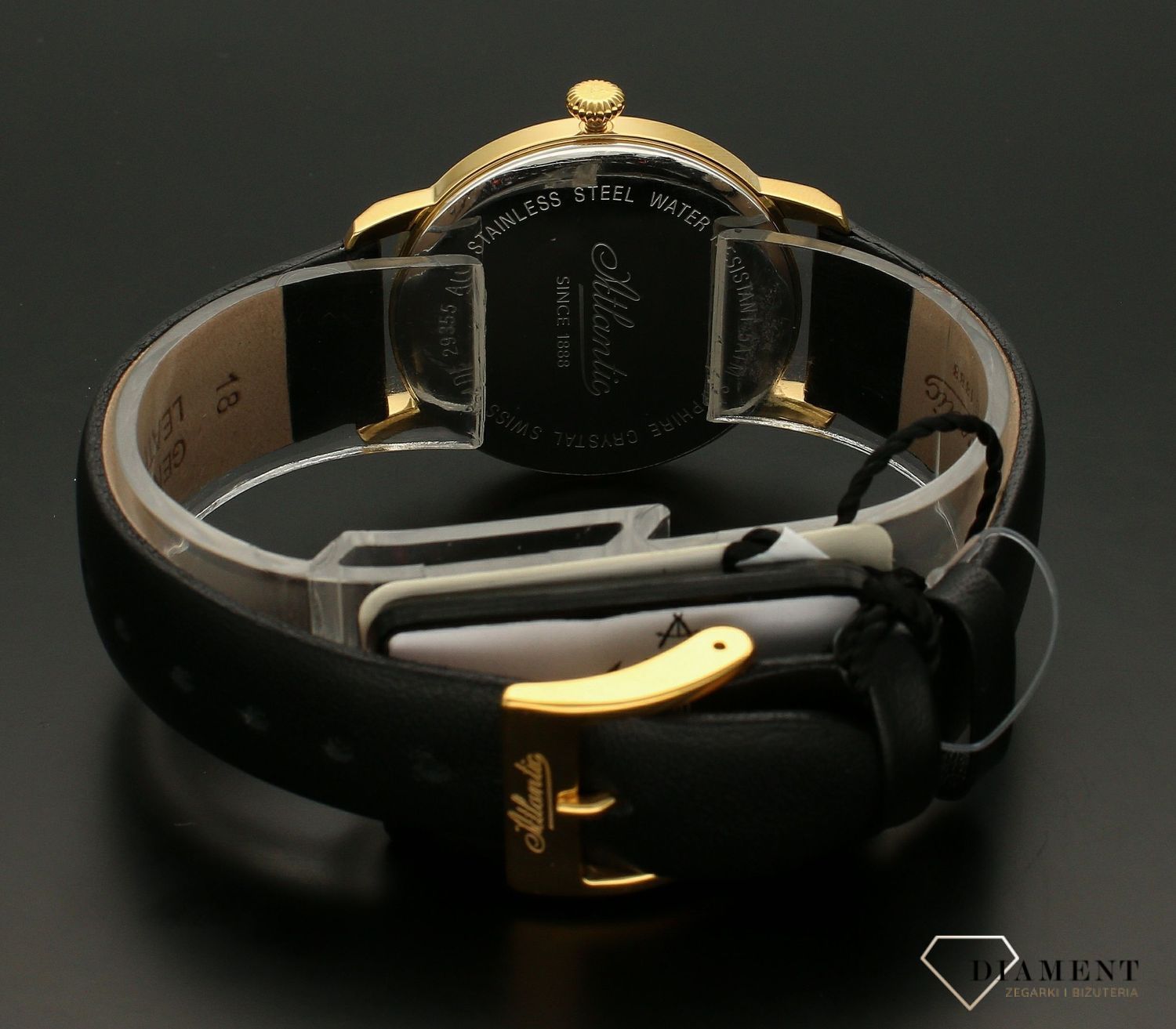 Zegarek damski Atlantic Sealine 29355.45.29LBK wyposażony jest w kwarcowy mechanizm, zasilany za pomocą baterii. Posiada bardzo wysoką dokładność mierzenia czasu +- 10 sekund w przeciągu 30 dni..webp