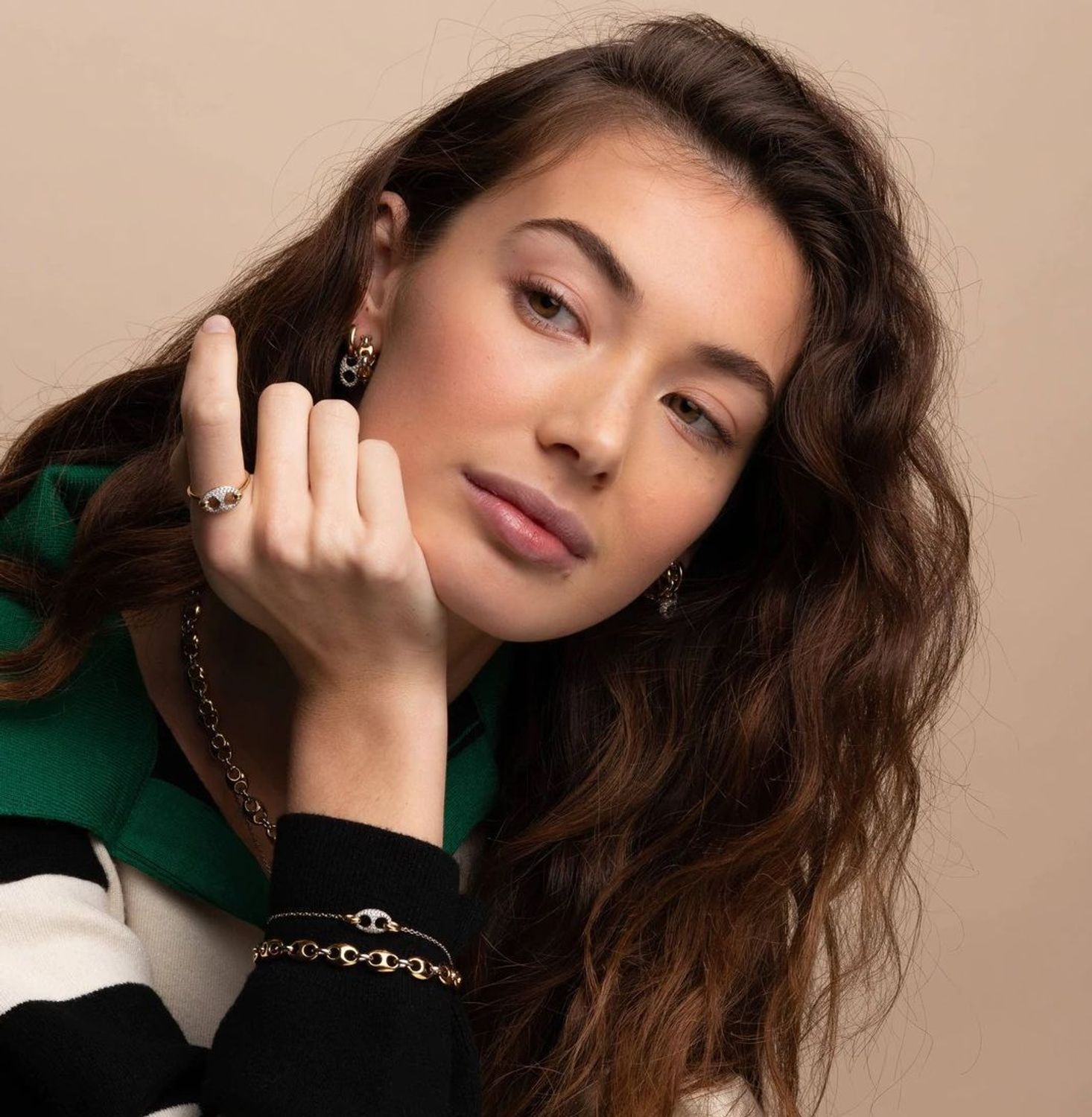 Srebrna bransoletka pozłacana Ti Sento 2981SYL. Srebrna bransoletka pozłacana. Bransoletka srebrna damska. Bransoletka srebrna srebrno-złota. Bransoletka Ti Sento damska. Bransoletka idealna na prezent..jpg