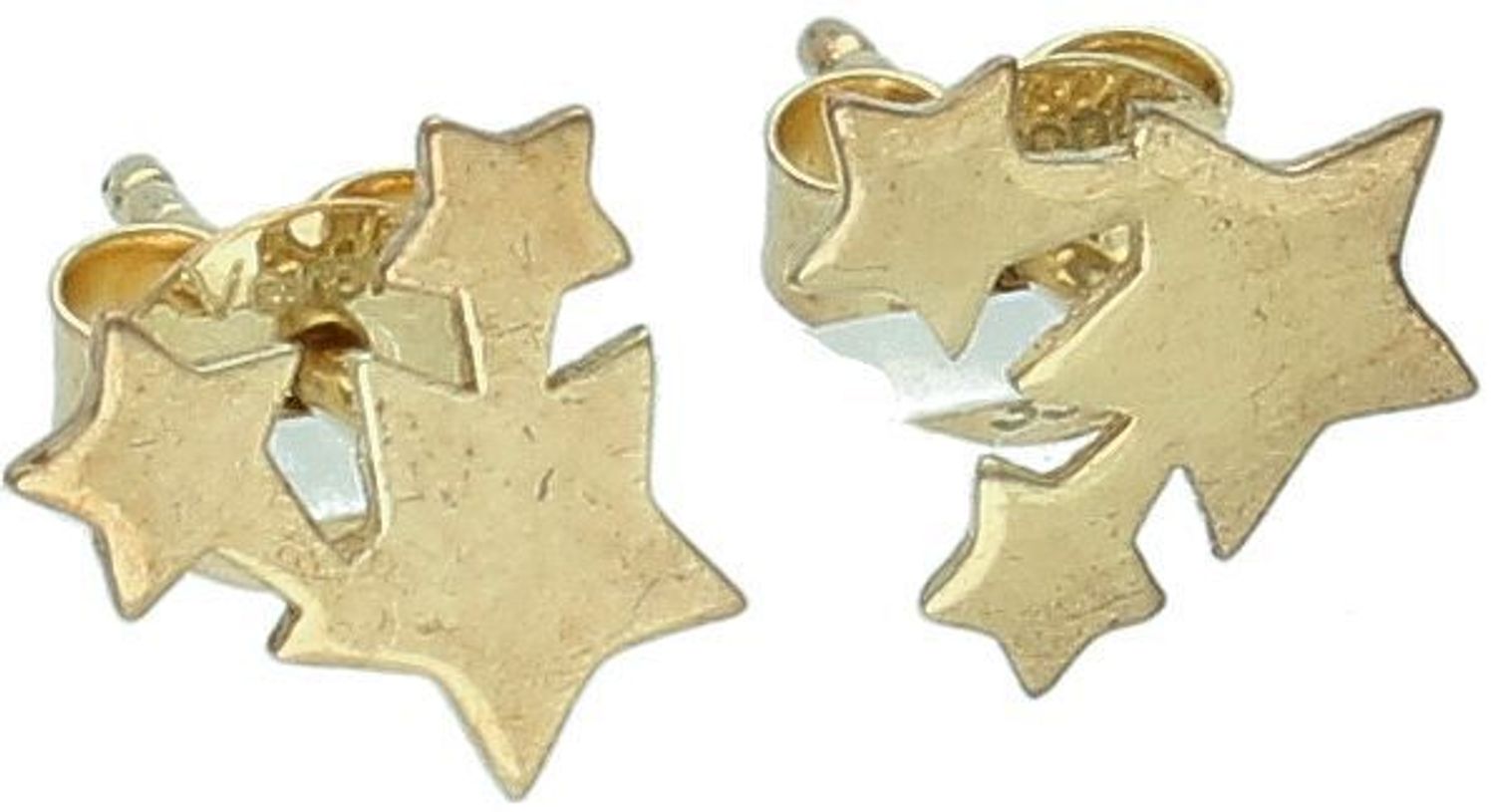 Złote kolczyki przy uchu potrójne gwiazdki 3000095416622- 333 .  Złote kolczyki potrójne  gwiazdki wykonane z wysokiej jakości złota próby 333. Idealny pomysł na prezent dla ukochanej.1.jpg