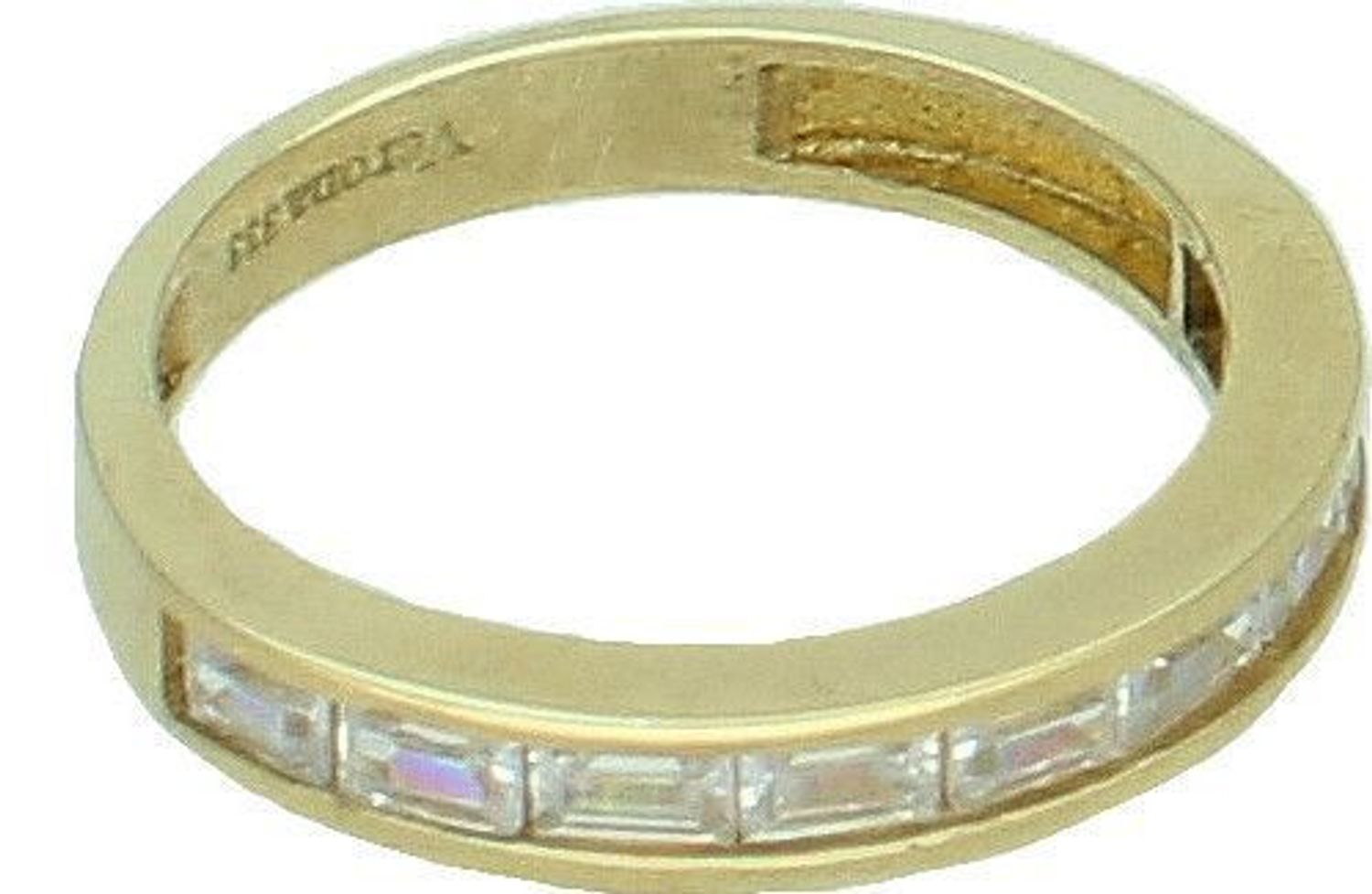 Złoty pierścionek damski 333 obrączka z cyrkoniami rozmiar 11 3000105790148. Złoty pierścionek damski. Pierścionek złoty 333 z cyrkoniami. Złoty pierścionek na prezent. Pierścionek złoty dla kobiety (2).jpg