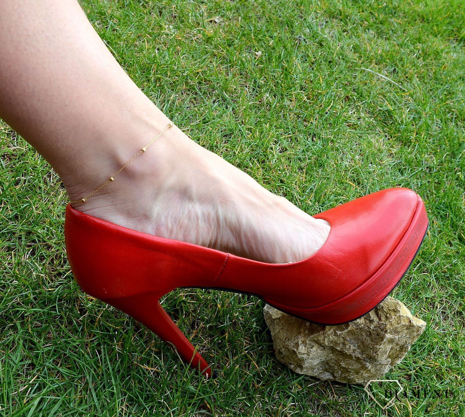 Złota bransoleta próby 333 na nogę z kuleczkami 3000131236559.jpg