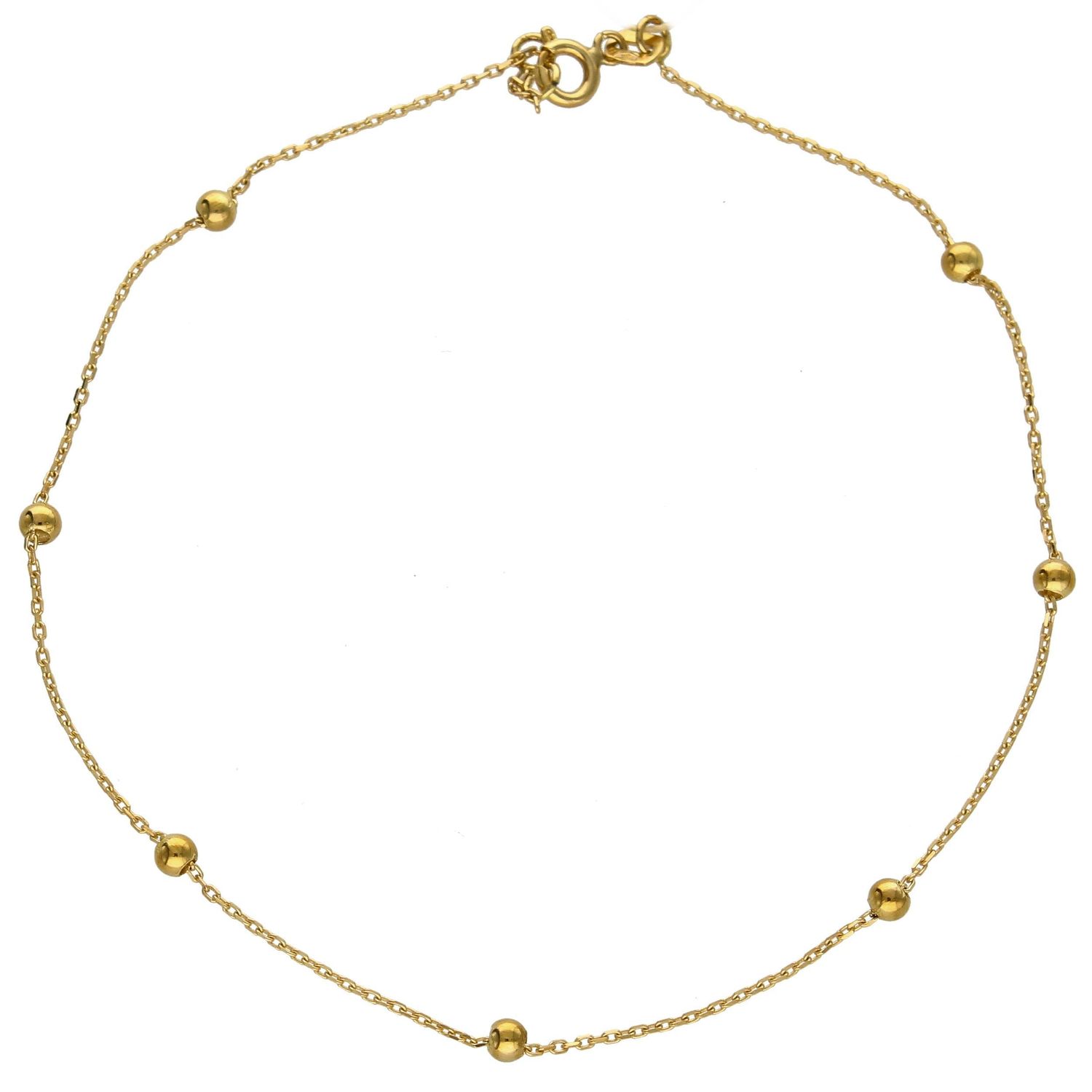 Złota bransoleta próby 333 na nogę z kuleczkami 3000131236559.jpg