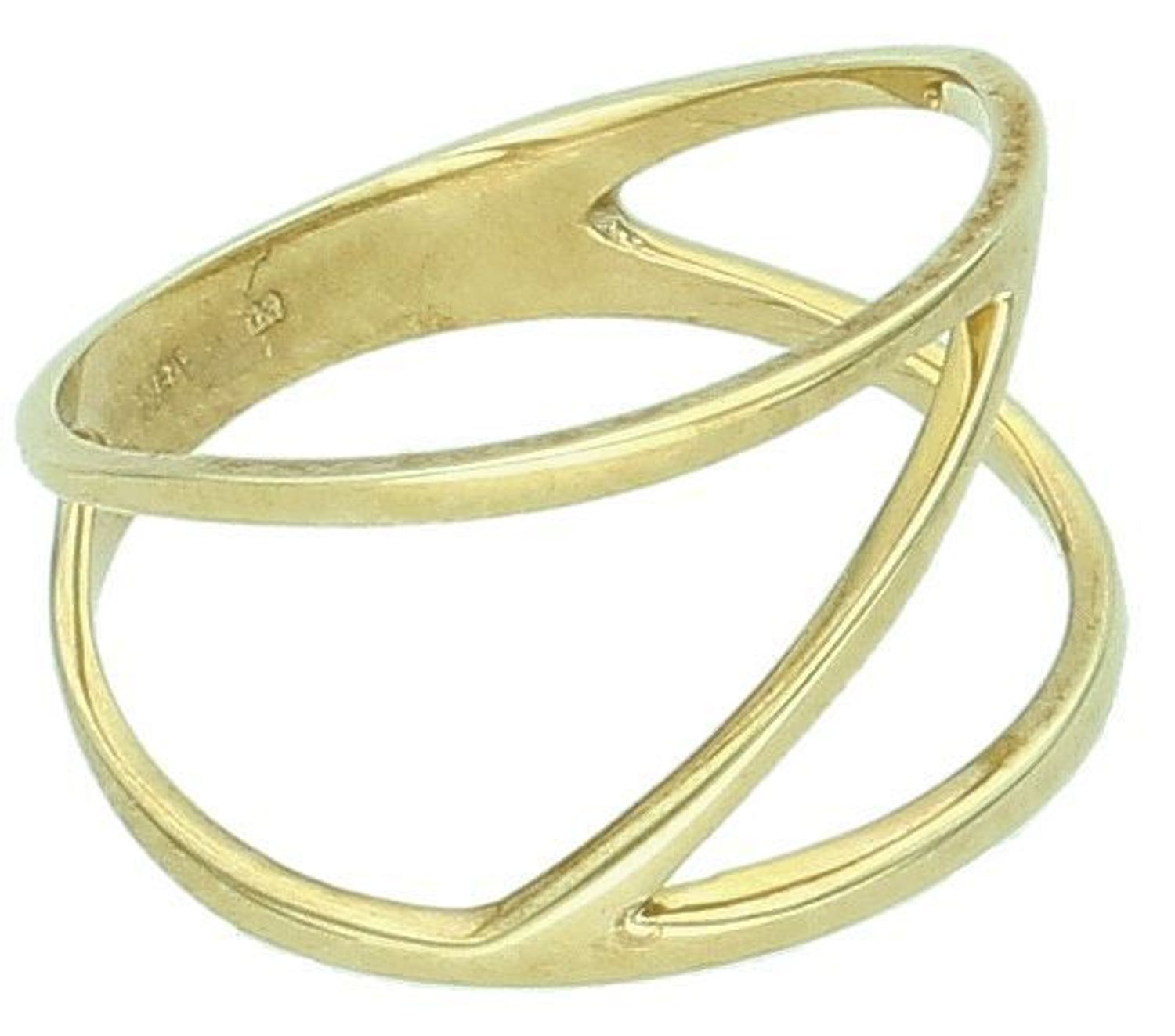 Szeroki złoty pierścionek 'Geometryczna ozdoba'.jpg