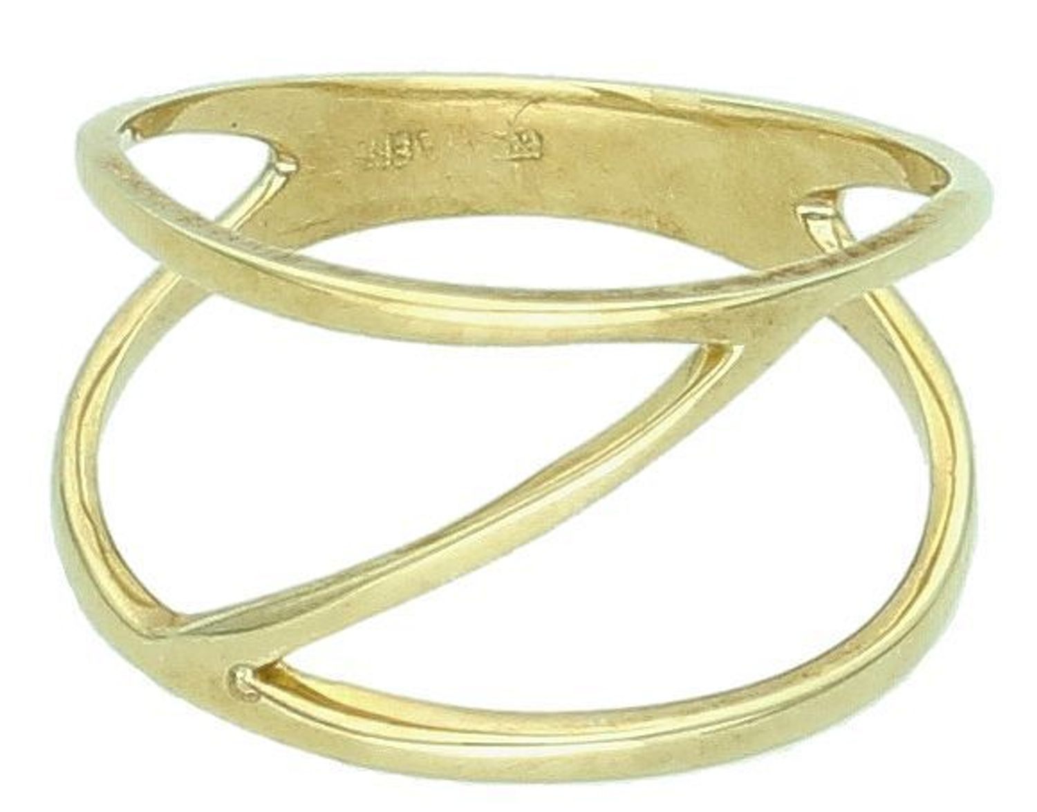 Szeroki złoty pierścionek 'Geometryczna ozdoba'.jpg