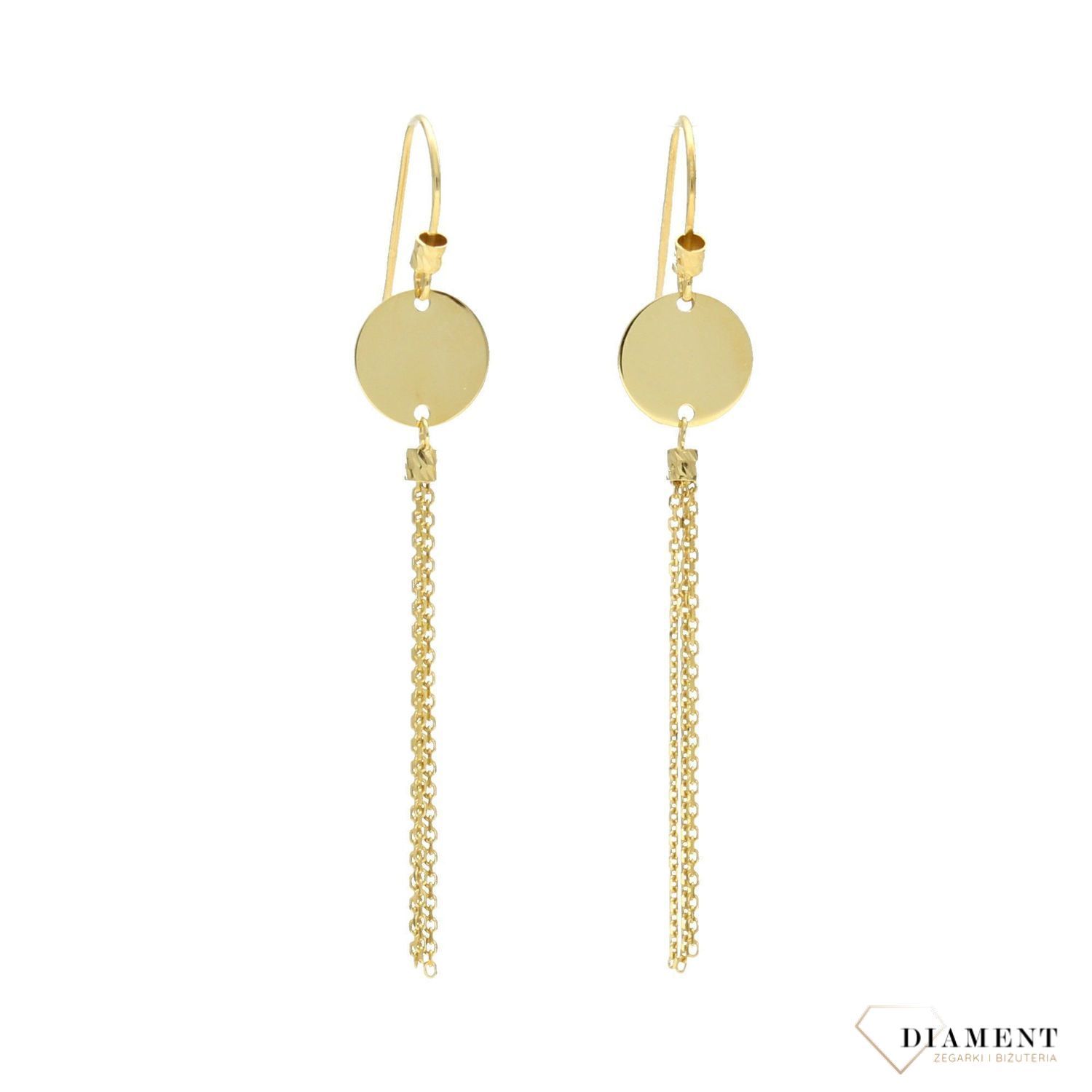 Kolczyki złote celebrytki kółka wiszące 3000133418267.jpg