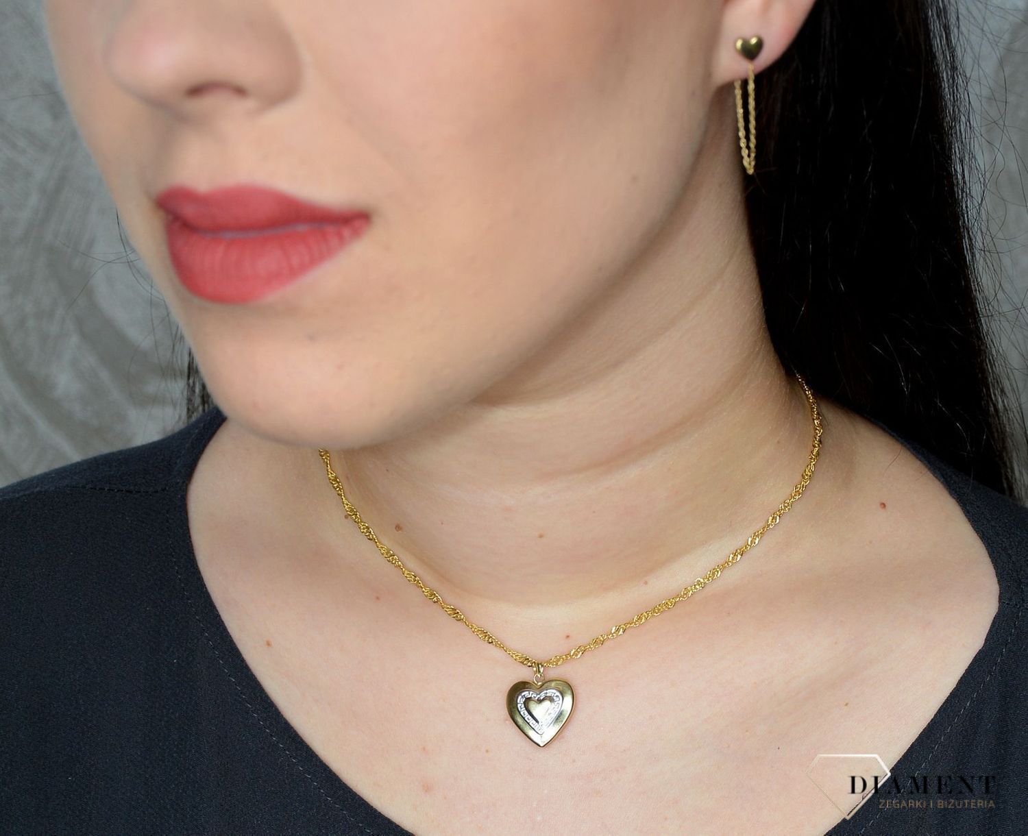 Złota zawieszka 333 dmuchane serce z białym złotem 3000141989421.jpg