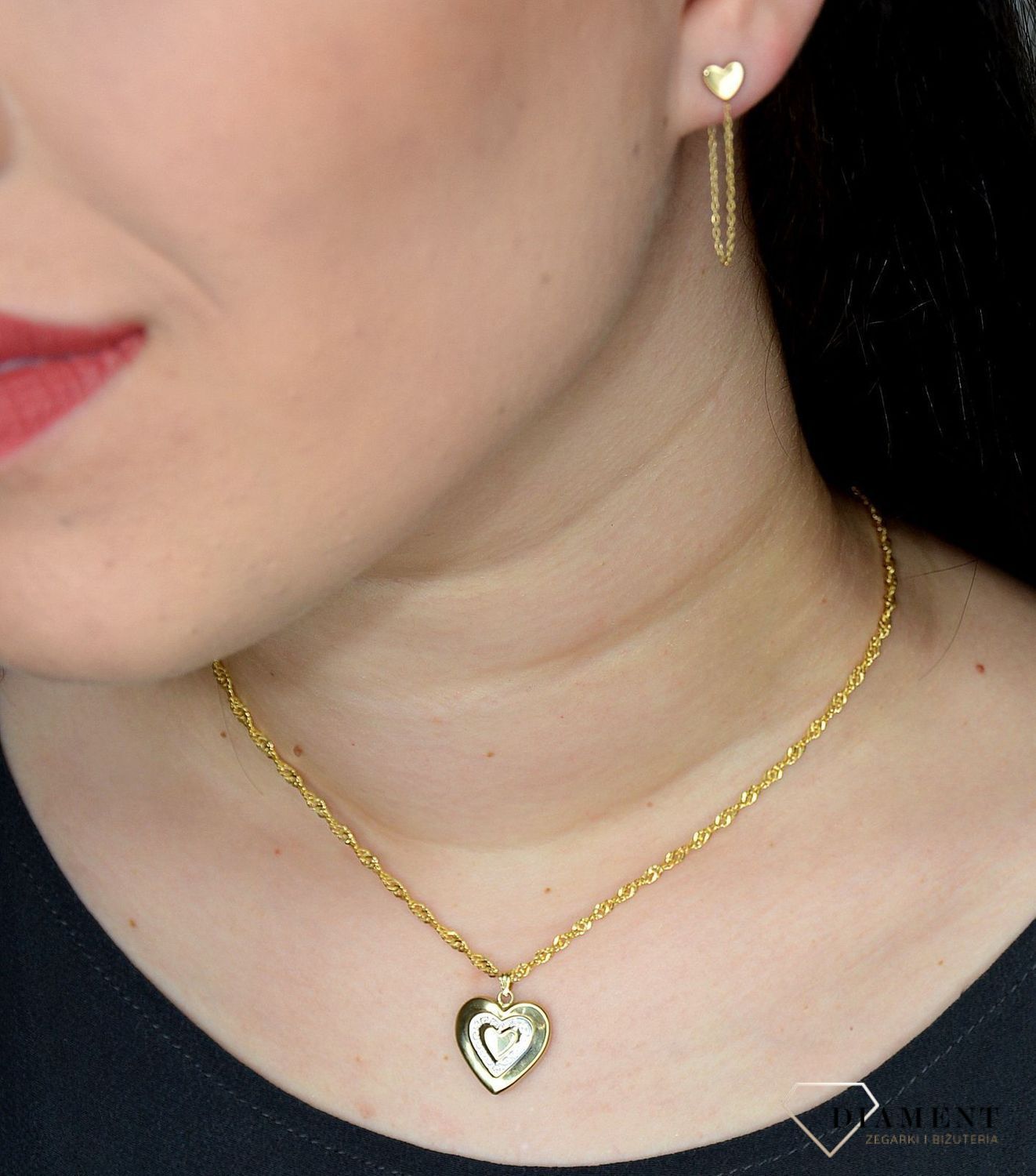 Złota zawieszka 333 dmuchane serce z białym złotem 3000141989421.jpg