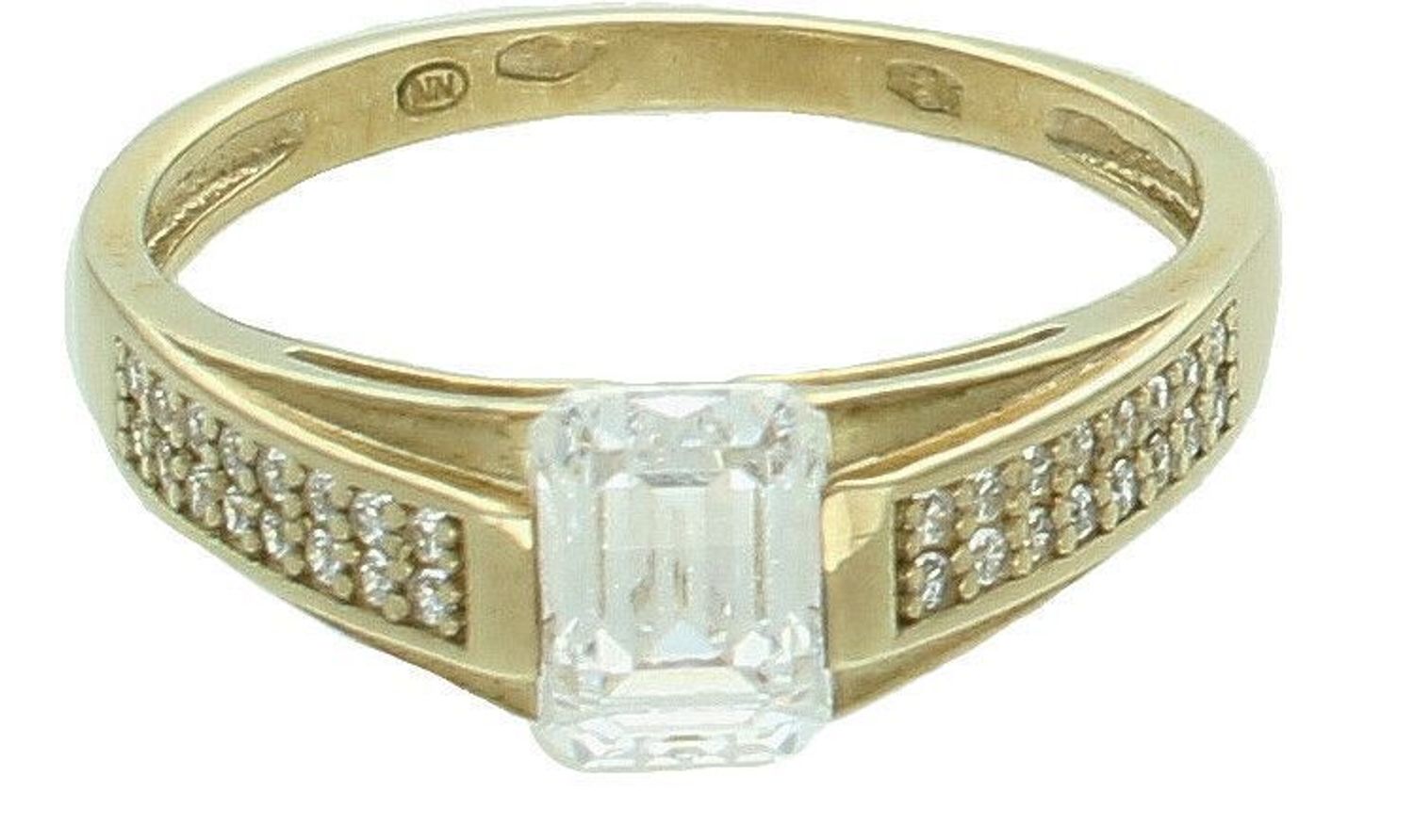 Złoty pierścionek damski 333 z cyrkoniami rozmiar 17 3000142322043.jpg