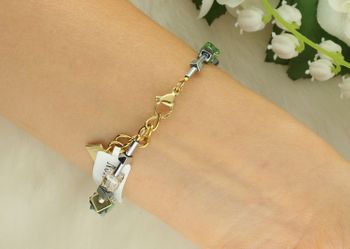 Bransoletka damska Coeur De Lion GeoCUBE® Precious Motion Forest Light 301730-0500 złota z nefrytem, awenturynem, kwarcem i kryształami Swarovski®. Ręcznie wykonana (1).jpg