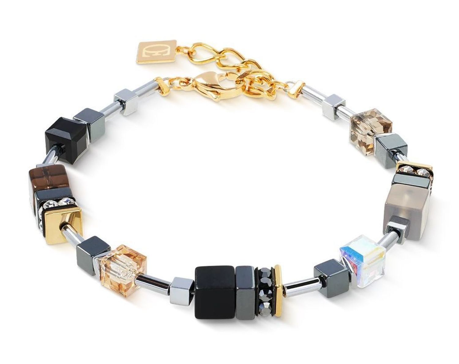 Bransoletka damska Coeur De Lion GeoCUBE® 301730-1211 Precious Motion Stone Whisper złota.jpg