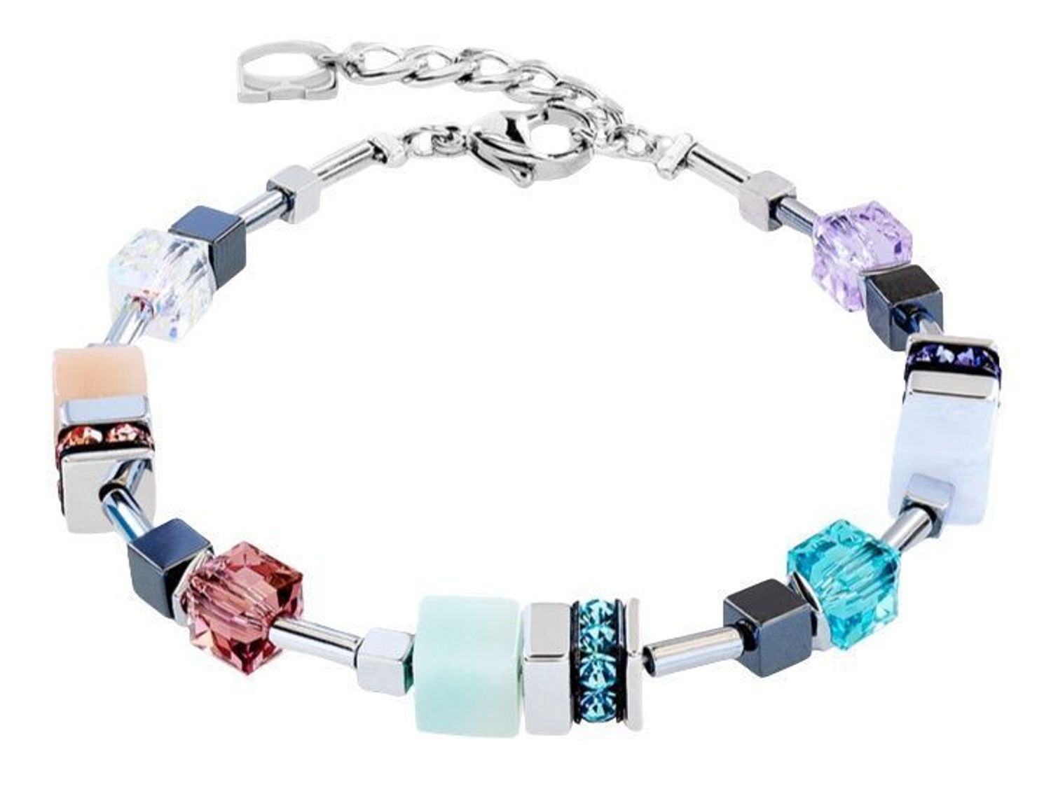 Bransoletka Coeur de Lion GeoCUBE® Precious Motion Sorbet – srebrna bransoletka damska (2).jpg