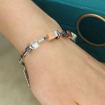 Bransoletka Coeur de Lion GeoCUBE® Precious Motion Sorbet – srebrna bransoletka damska Ag.jpg