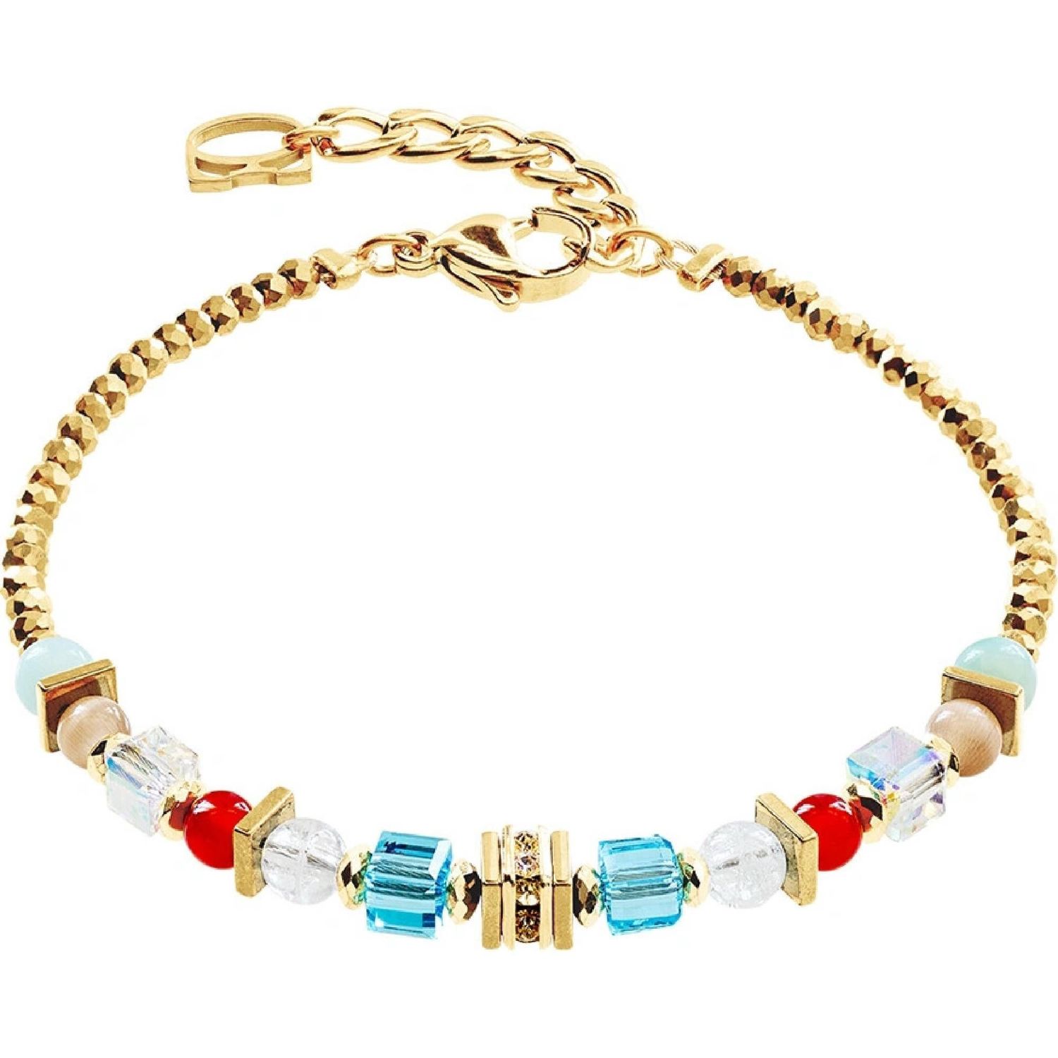 Bransoletka damska Coeur de Lion 3023301516 – złota, multikolor z kryształami Swarovski®.jpg