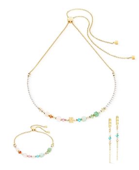 Naszyjnik damski Coeur de Lion Cube Princess Fusion Blossom 3031101537 – złoty, pastelowy multikolor (2).jpg