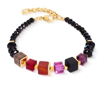 Bransoletka damska Coeur de Lion 3034300308 Cube Mix Precious Berry Gold (1).jpg