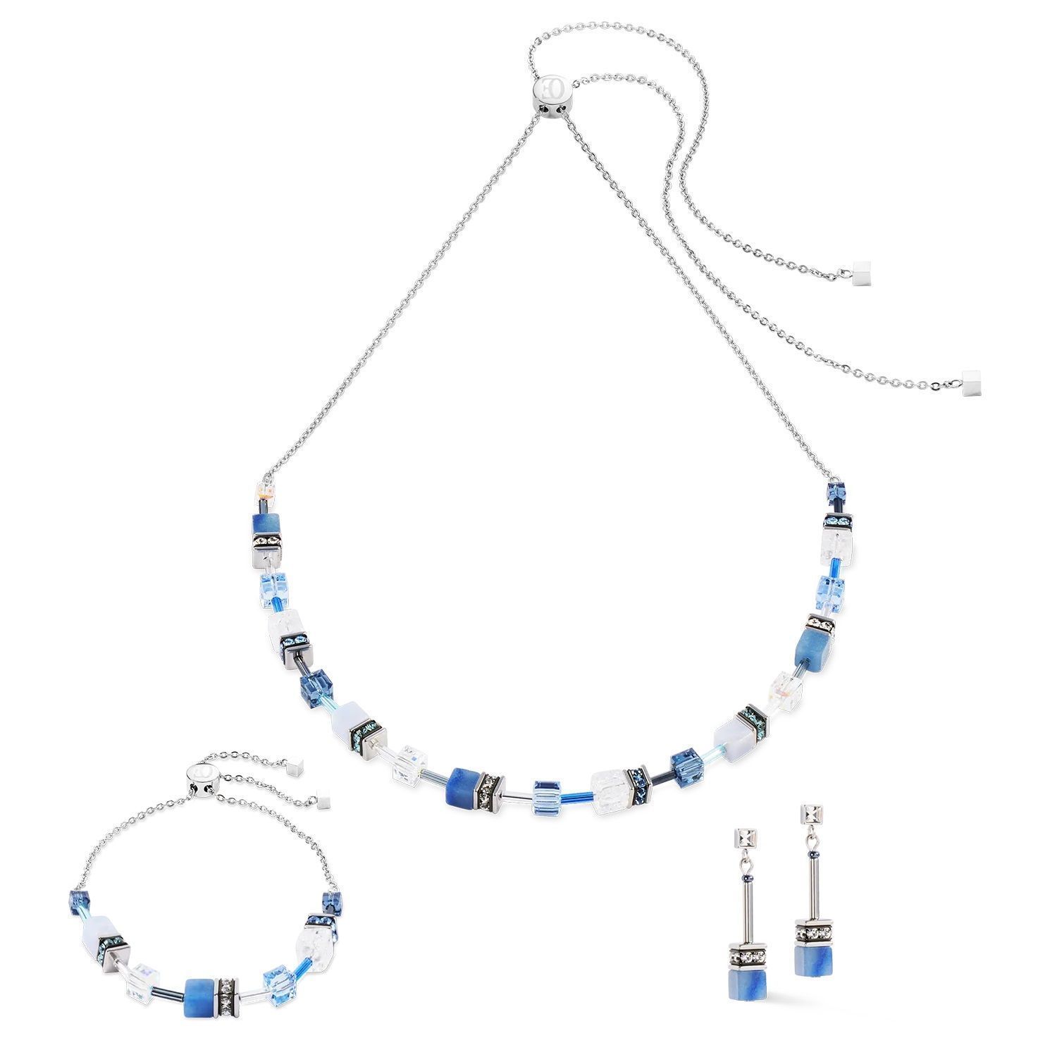 Kolczyki damskie Coeur De Lion Niebieski awenturyn 303521-0717. Kolczyki Damskie Coeur De Lion GeoCUBE® Iconic Nature Chain – Niebieski Awenturyn 💙✨1.jpg