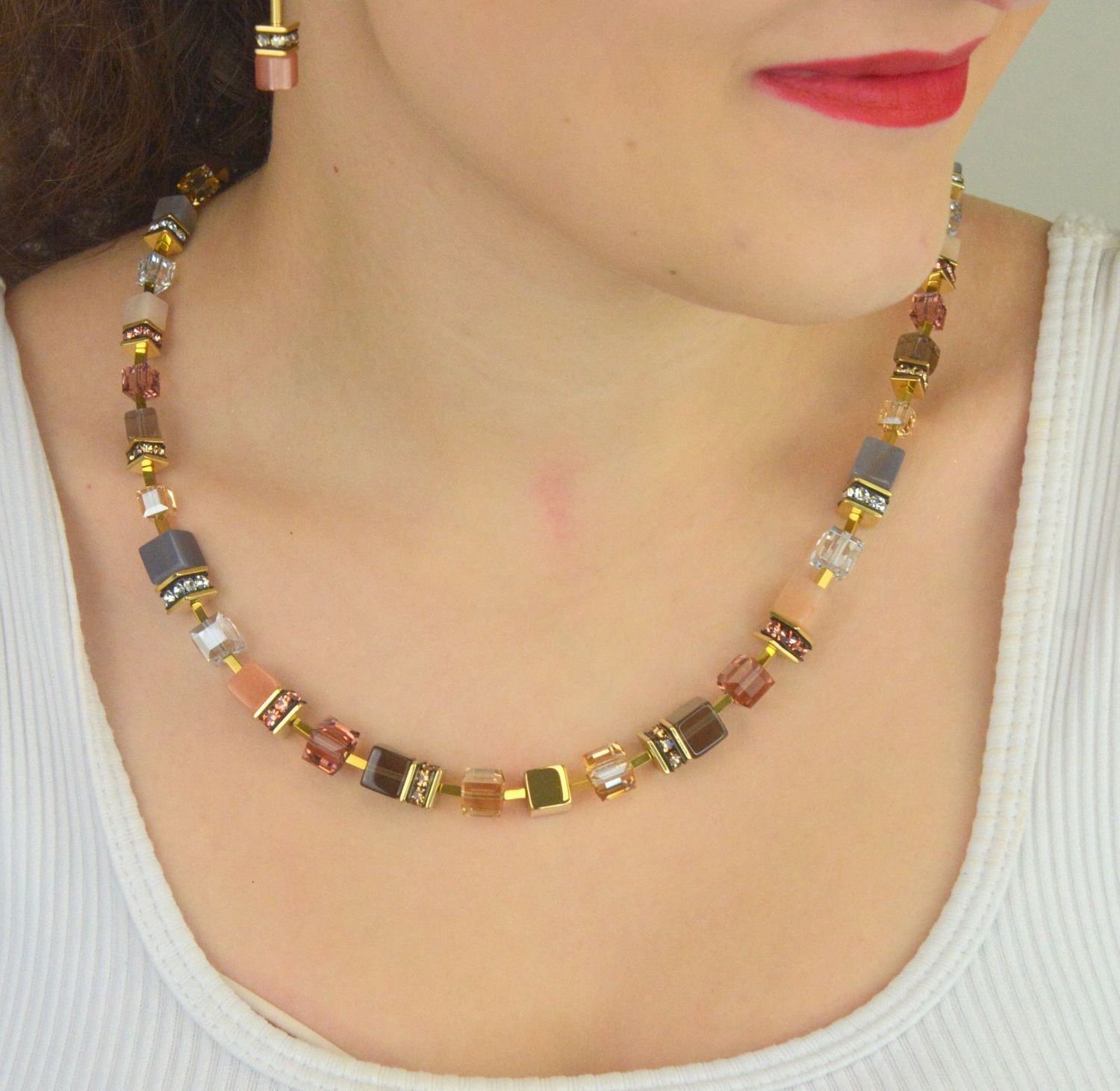 Naszyjnik damski GeoCUBE® Iconic złoty 303910-1132 - modna biżuteria damska  COEUR DE LION.jpg