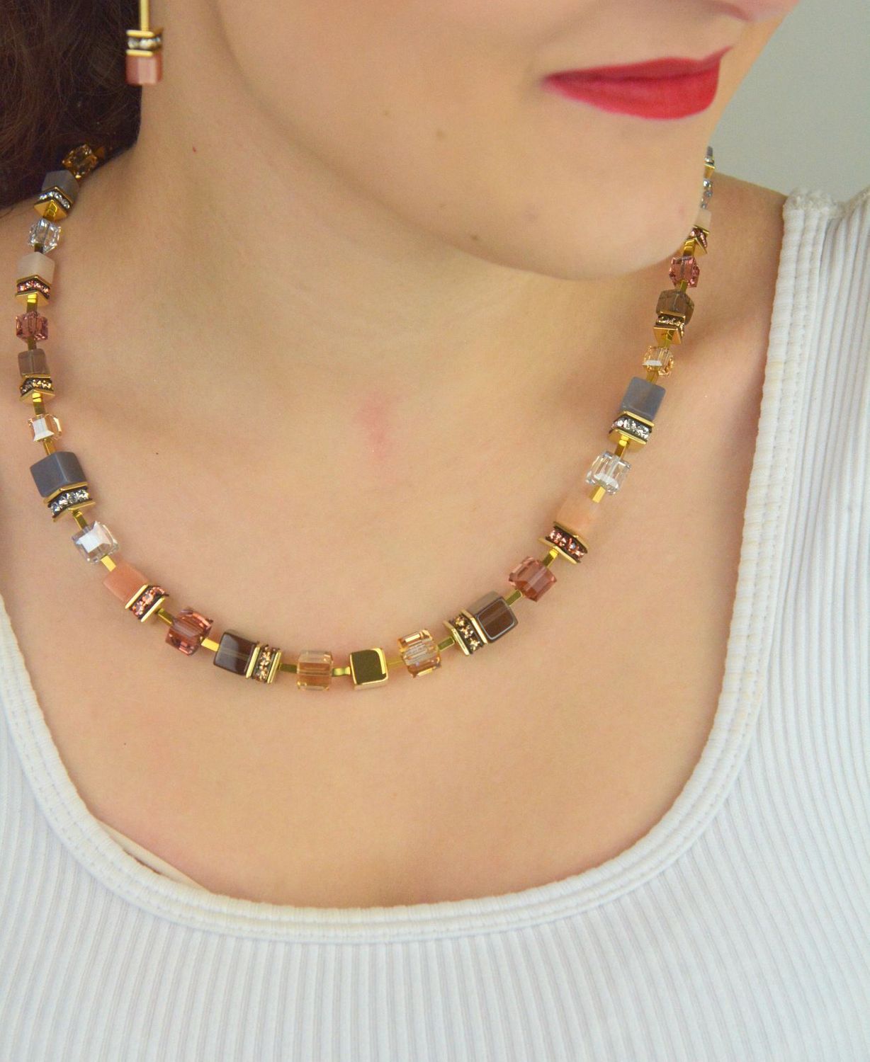 Naszyjnik damski GeoCUBE® Iconic złoty 303910-1132 - modna biżuteria damska  COEUR DE LION.jpg