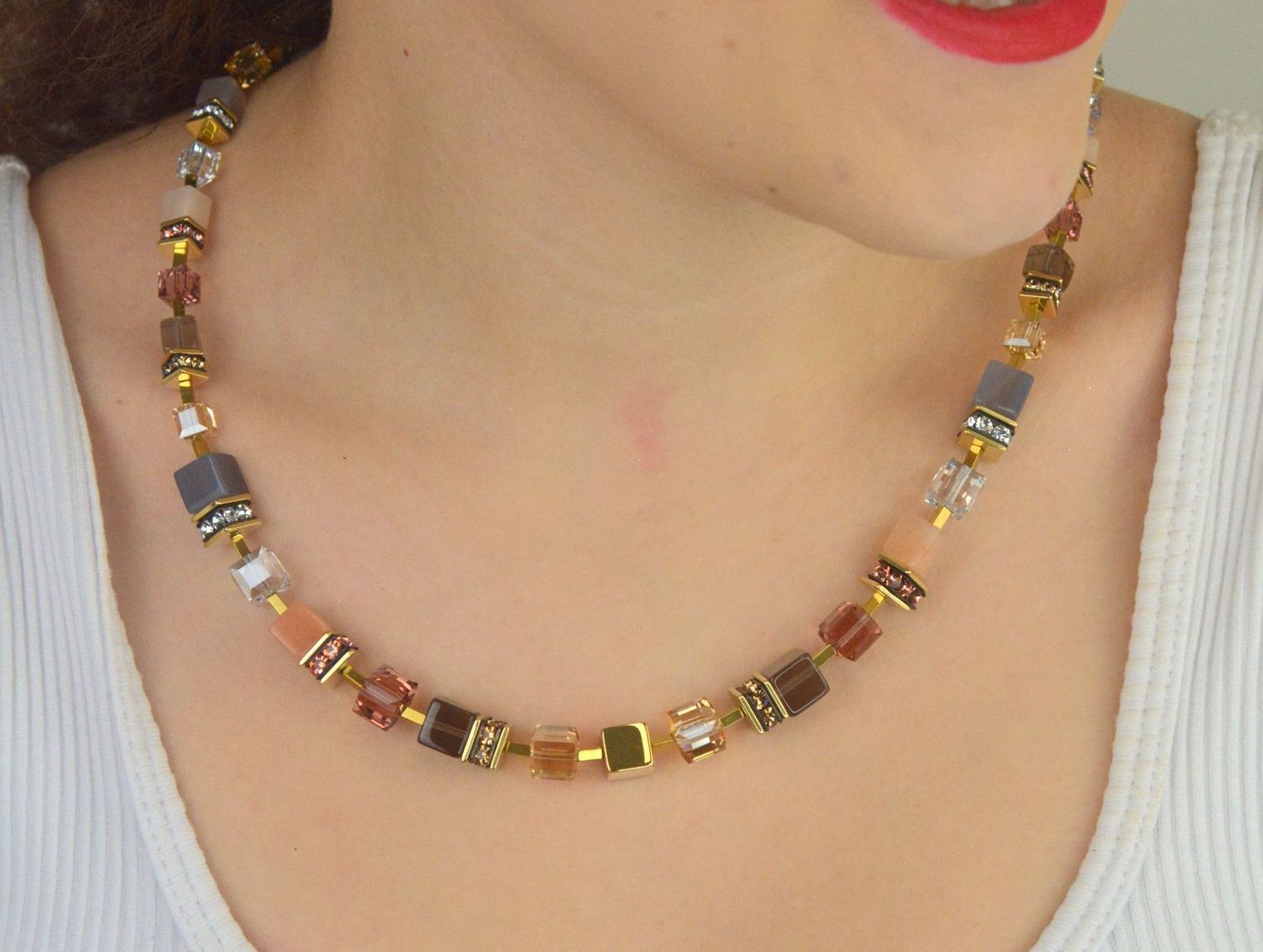 Naszyjnik damski GeoCUBE® Iconic złoty 303910-1132 - modna biżuteria damska  COEUR DE LION.jpg