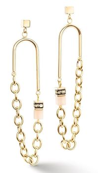 Kolczyki damskie Coeur de Lion GeoCUBE® Iconic Boho w złotym kolorze 3042211576. Kolczyki z kryształem Swarovskiego. Damskie kolczyki wiszące Coeur de Lion. Kolczyki z kryształem. Kolczyki w złotym kolorze z kamieniem naturalnym..jpg