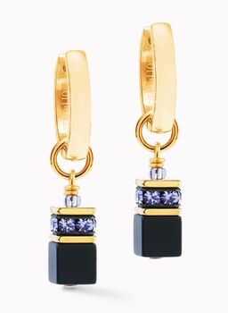 Kolczyki GeoCUBE® Precious Classic Hoop Blue Moon 3043211308 – Złote, Swarovski, Onyks, COEUR DE LION.jpg