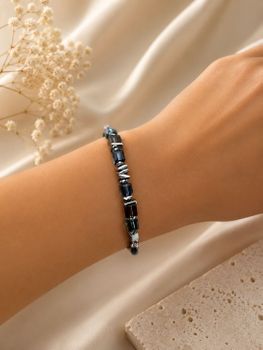 Bransoletka damska Coeur de Lion 3044300712 Wave Cube Flow Silver-Blue srebrno-niebieska (2).jpg