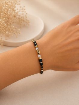 Bransoletka damska Coeur de Lion 3044301316 Wave Cube Flow Gold-Black złoto-czarna (2).jpg