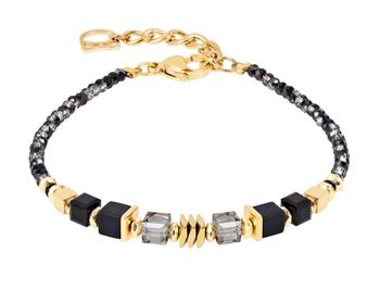 Bransoletka damska Coeur de Lion 3044301316 Wave Cube Flow Gold-Black złoto-czarna (4).jpg