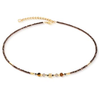 Naszyjnik damski Coeur de Lion 3048101116 Cube Balance Golden Hazel z kamieniami naturalnymi i Swarovski (1).jpg