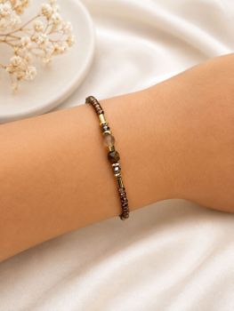 Bransoletka damska Coeur de Lion 3048301116 Cube Balance Golden Hazel z kamieniami naturalnymi i Swarovski (1).jpg