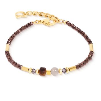 Bransoletka damska Coeur de Lion 3048301116 Cube Balance Golden Hazel z kamieniami naturalnymi i Swarovski (2).jpg