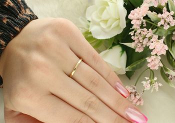 Subtelny pierścionek z żółtego złota 585 z 13 brylantami (0,13ct), model Fala Miłości. Certyfikat autentyczności, welurowe pudełko. Idealny prezent!8.jpg