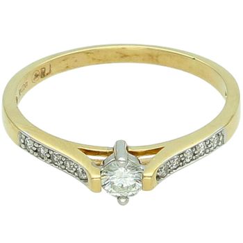 Złoty pierścionek zaręczynowy 585 z diamentami 0,25 ct - rozmiar 15  DIAMENT.jpg