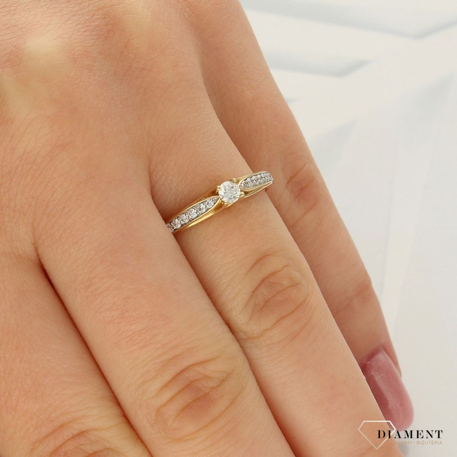 Pierścionek złoty DIAMENT, 585 diamenty 331825.jpg