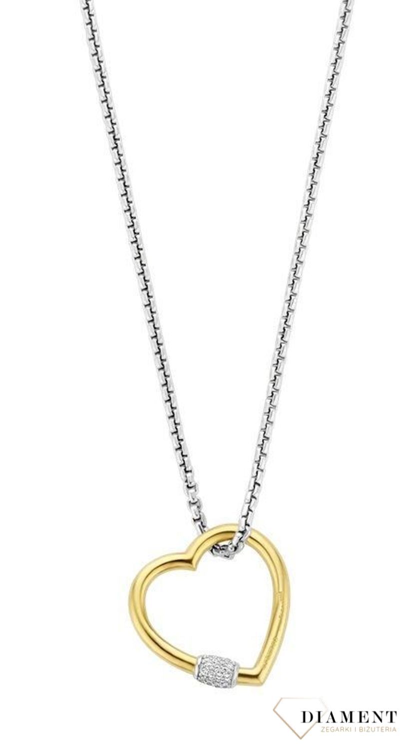 Srebrny naszyjnik Ti Sento Milano Serce pokryte złotem 34023SY (2).jpg