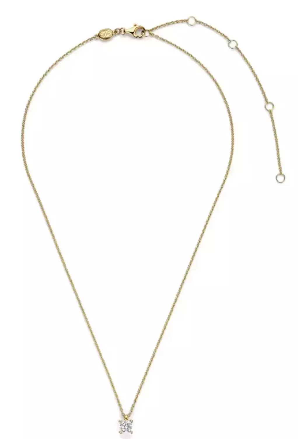 Naszyjnik damski TI SENTO 34087ZY – srebro rodowane 925, pozłacany, ankier, zdobiony cyrkonią 6 mm. Regulowana długość 38–48 cm, elegancki i uniwersalny, idealny do 1.webp