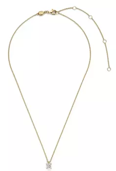 Naszyjnik damski TI SENTO 34087ZY – srebro rodowane 925, pozłacany, ankier, zdobiony cyrkonią 6 mm. Regulowana długość 38–48 cm, elegancki i uniwersalny, idealny do codziennych i wieczorowych 2.webp