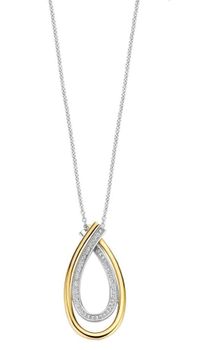 Srebrny naszyjnik Organic Zirconia pozłacany 18-karatowym złotem z cyrkoniami (1).jpg