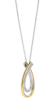Srebrny naszyjnik Organic Zirconia pozłacany 18-karatowym złotem z cyrkoniami (5).jpg