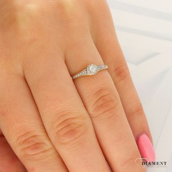 Pierścionek złoty DIAMENT żółte złoto, diamenty, zaręczynowy 348412.jpg
