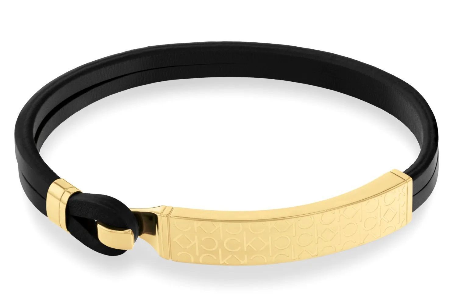 Bransoletka męska Calvin Klein skórzana z elementem stalowym z logo CK 35000408. Męska bransoletka Calvin Klein. Bransoletka skórzana Calvin Klein dla mężczyzny. Bransoletka Calvin Klein stalowa na prezent dla mężczyzny.jpg