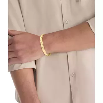 Bransoletka męska Calvin Klein 35000489 z kolekcji Minimalistic Squares. Złota stal, obwód 19,5 cm, waga 40 g. Styl minimalistyczny i nowoczesny. 2.webp