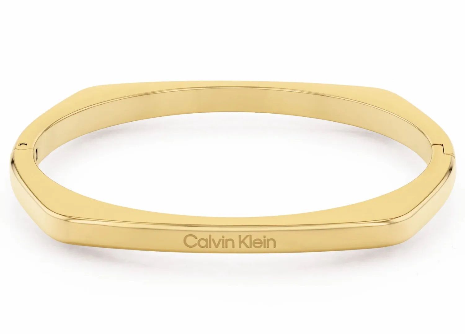 Bransoletka damska Calvin Klein sztywna z logo CK 35000556. Damska biżuteria Calvin Klein. Biżuteria stalowa Calvin Klein. Bransoletka stalowa damska Calvin Klein. Bransoletka sztywna stalowa CK. Bransoletka stalowa na prezent..jpg