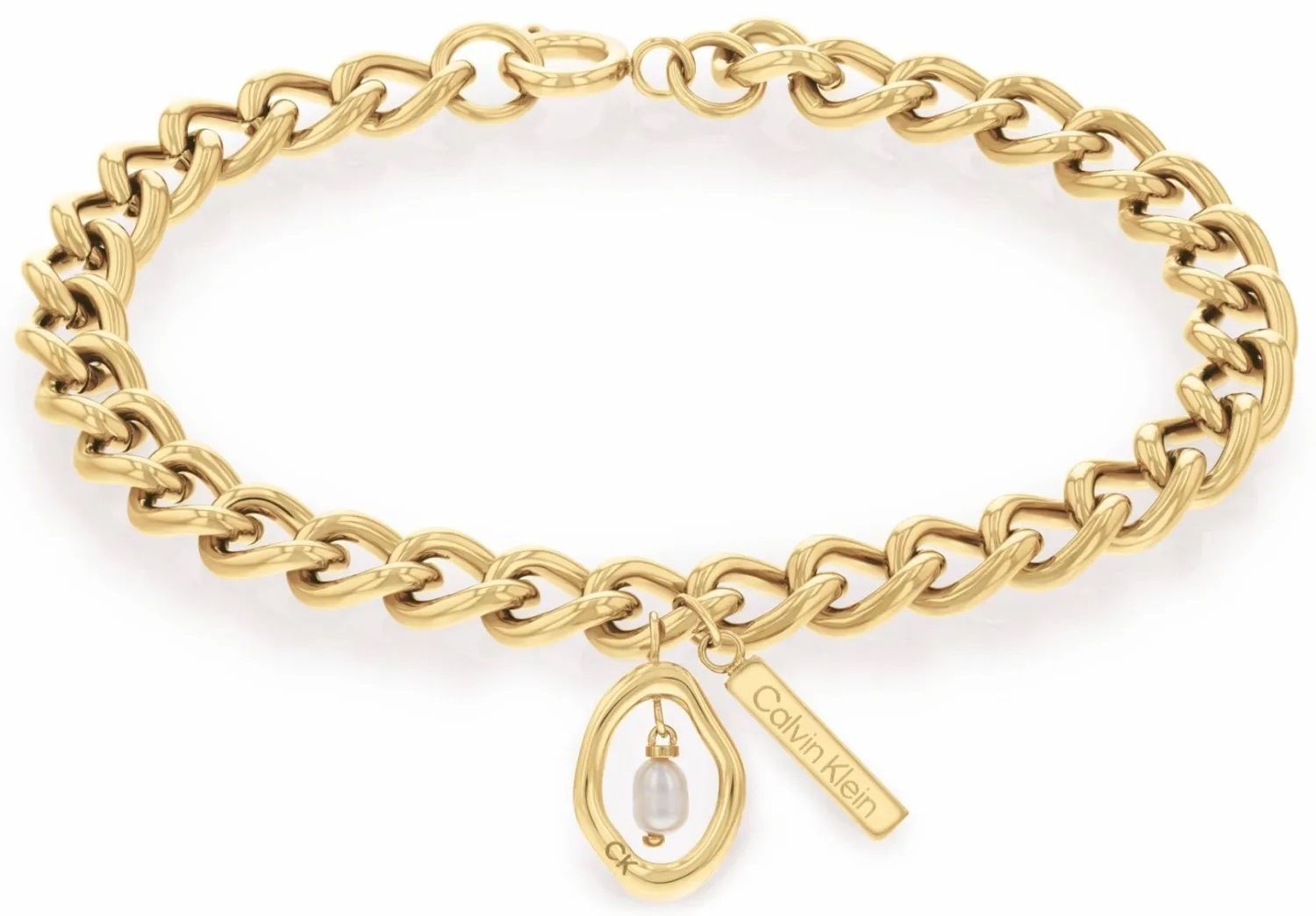 Bransoletka damska Calvin Klein z perłą słodkowodną w złotym kolorze 35000561.jpg