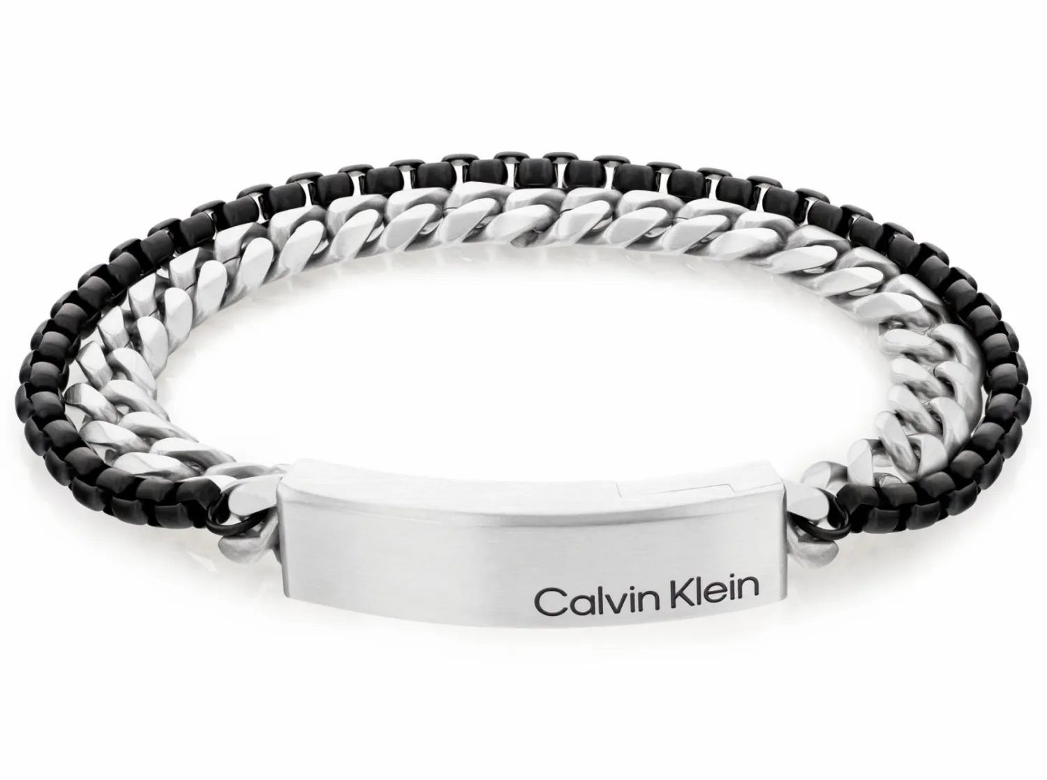 Bransoletka męska Calvin Klein stalowa podwójny łańcuszek 35000566. Męska bransoletka Calvin Klein. Bransoletka stalowa Calvin Klein dla mężczyzny. Bransoletka Calvin Klein pancerka na prezent dla mężczyzny.jpg