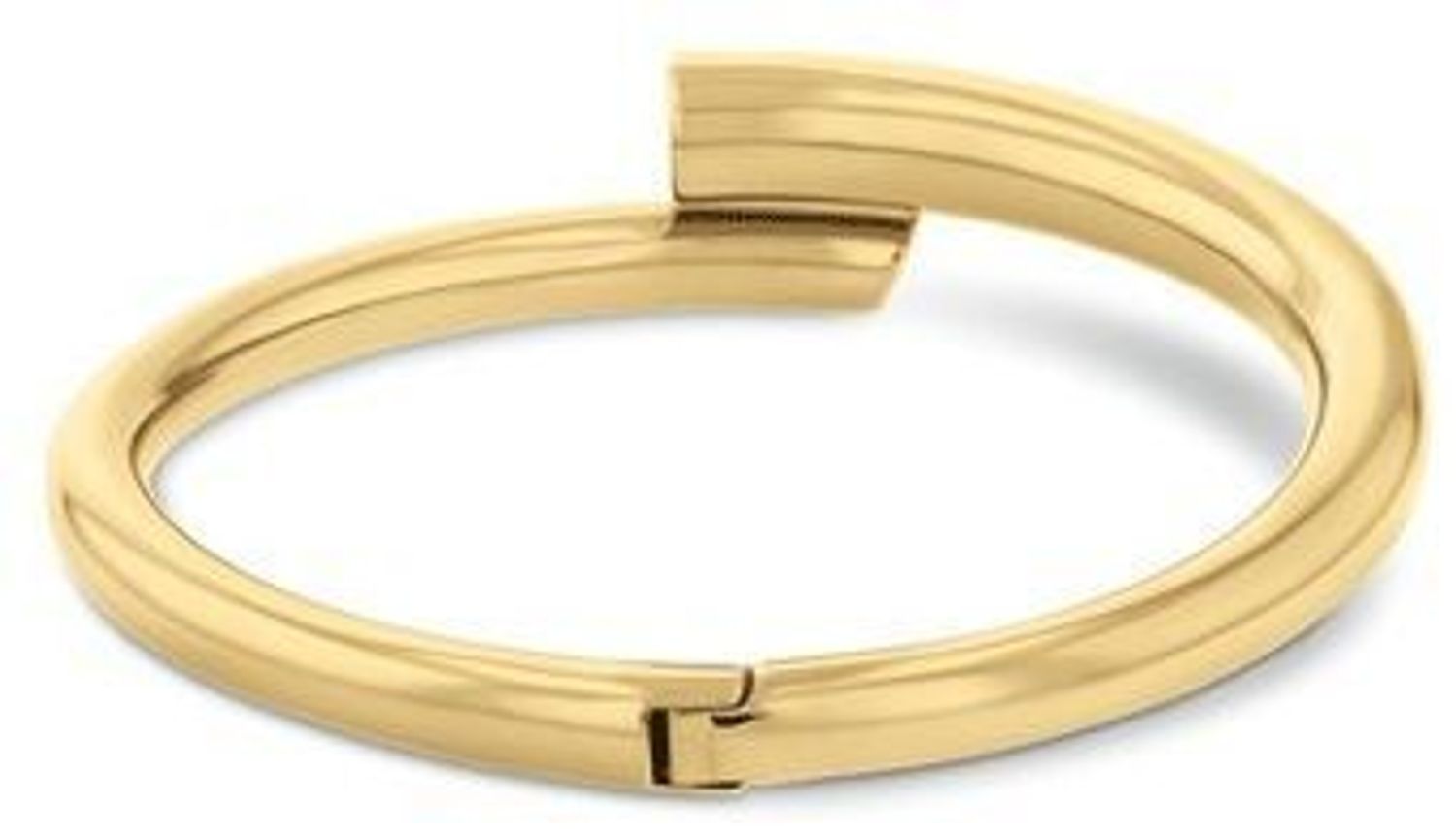 Bransoletka damska Calvin Klein 35000763 – złota, z błyszczącym wykończeniem, wykonana z trwałej stali chirurgicznej. Długość 17,5 cm, waga 44 g, zapięcie bagnetowe. 1.jpg