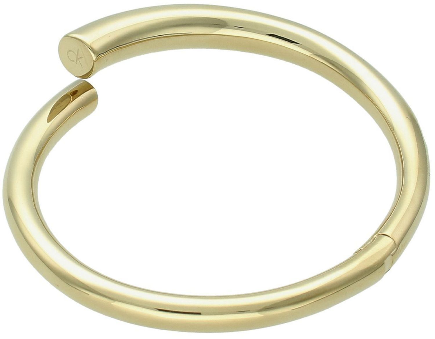 Bransoletka damska Calvin Klein 35000763 – złota, z błyszczącym wykończeniem, wykonana z trwałej stali chirurgicznej. Długość 17,5 cm, waga 44 g, zapięcie bagnetowe. 1.jpg