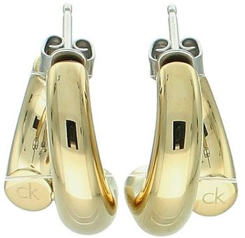 Kolczyki CALVIN KLEIN 35000765 – złote, wykonane ze stali chirurgicznej, okrągłe (2 cm), błyszczące wykończenie. Stylowe kolczyki damskie z zapięciem na sztyft.2.jpg